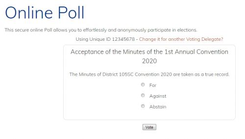 Online Poll vote